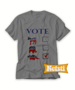 Vote Dinosaur Chic Fashion T Shirt