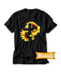Sunflower Christian Cross Chic Fashion T Shirt