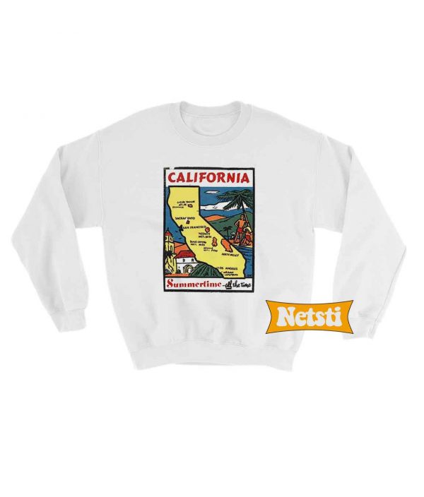 State Sticker California Chic Fashion Sweatshirt