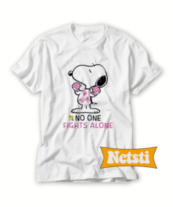 Snoopy No One Fights Alone Chic Fashion T Shirt