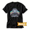 Vintage Spaceship Earth with Distressed Logo Chic Fashion T Shirt