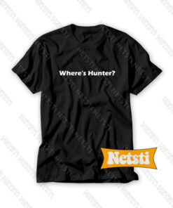 Where’s Hunter Logo Chic Fashion T Shirt
