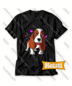 Basset Hound Dog Is My Valentines Day Chic Fashion T Shirt