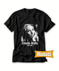 Rip Charlie Watts Portrait Drummer Rock Chic Fashion T Shirt