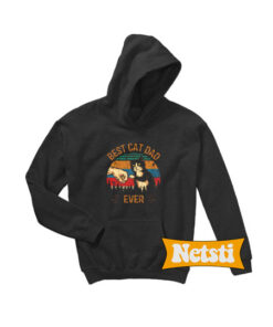 Best Cat Dad Ever Paw Fist Bump Fit Hoodie